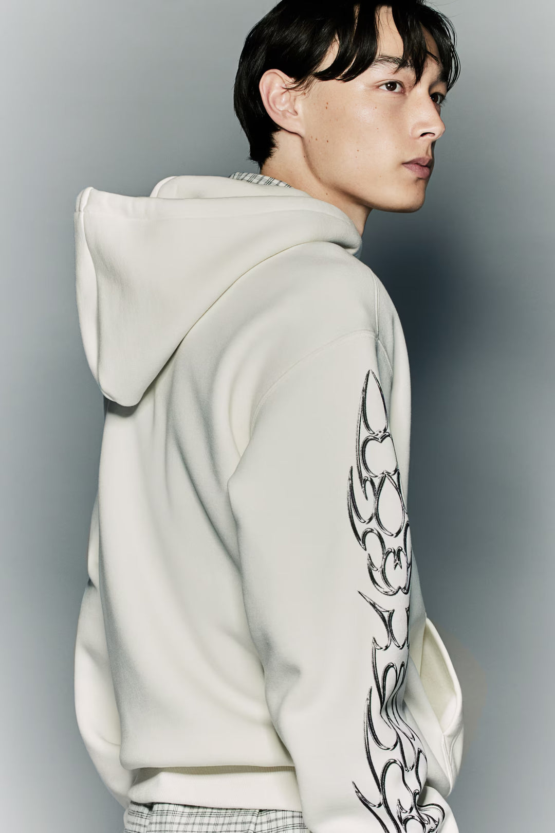 H&M Loose Fit Printed Hoodie