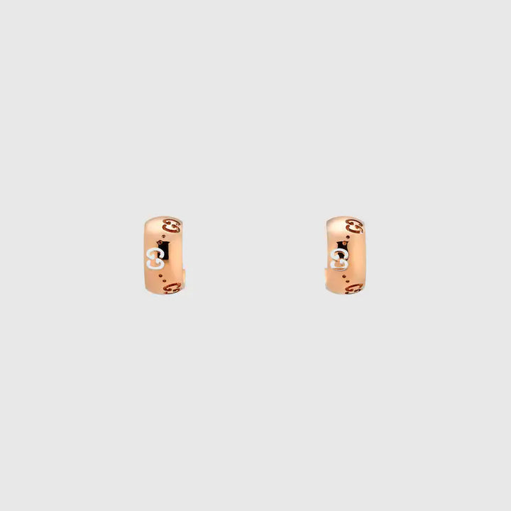 GUCCI ICON 18K GG HOOP EARRINGS