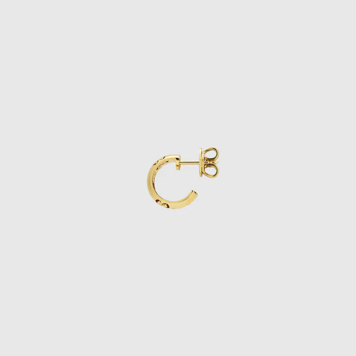 GUCCI ICON 18K GG HOOP EARRINGS