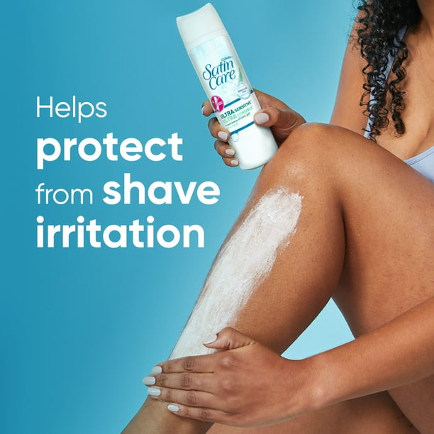 Gillette Venus Satin Care Ultra Sensitive Skin Shave Gel, Shaving Cream for Women, Fragrance Free, 198G
