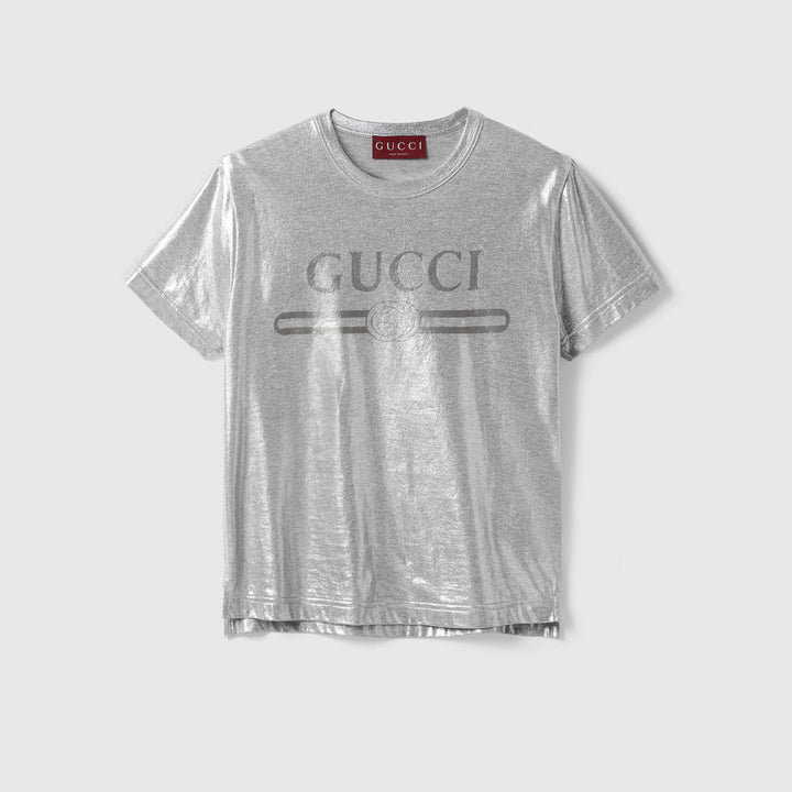 Gucci Printed laminated cotton T-shirt