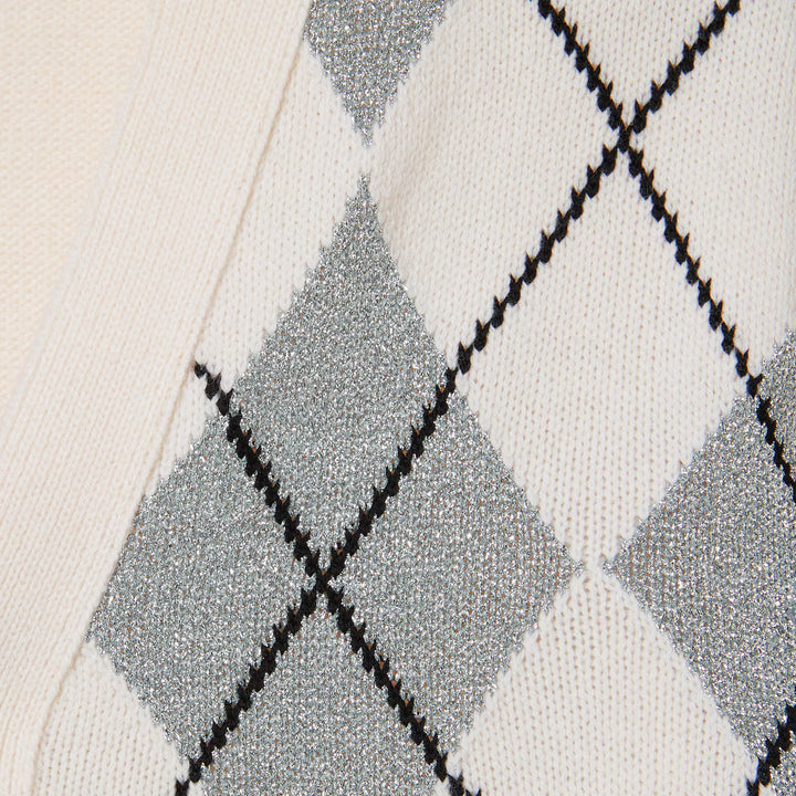 Gucci WOOL ARGYLE INTARSIA KNIT CARDIGAN