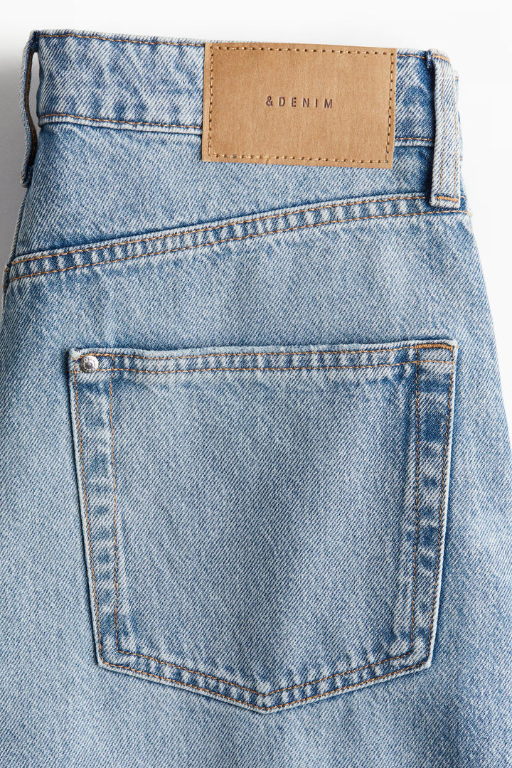 H&M High Rise Barrel Leg Jeans