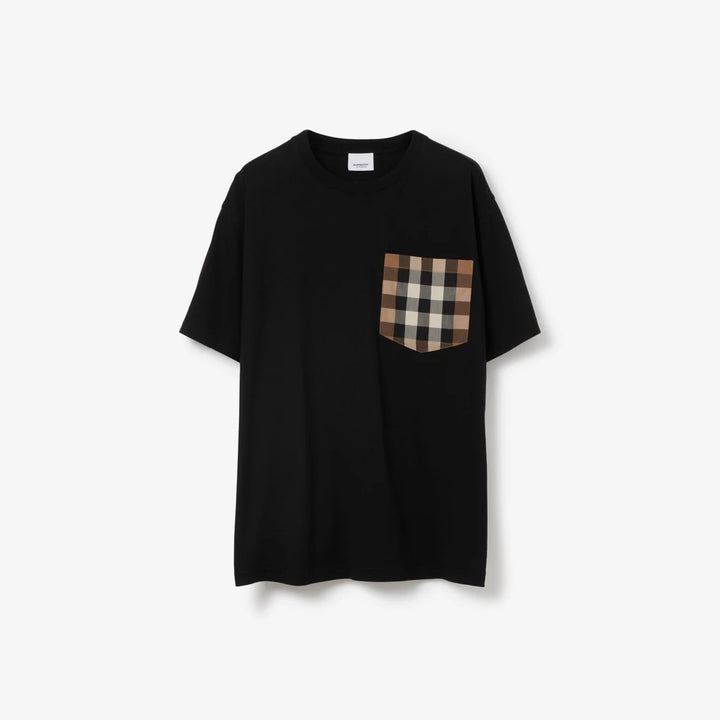 Burberry Check Pocket Cotton T-shirt