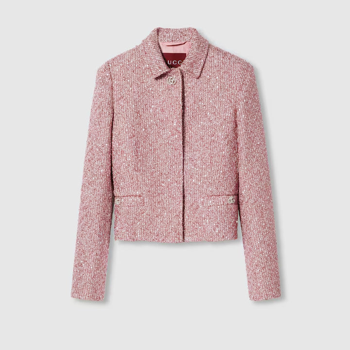 GUCCI  Sequined lamé tweed jacket