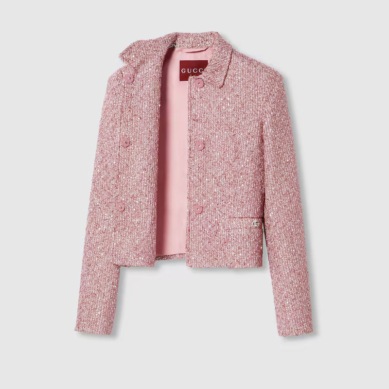 GUCCI  Sequined lamé tweed jacket