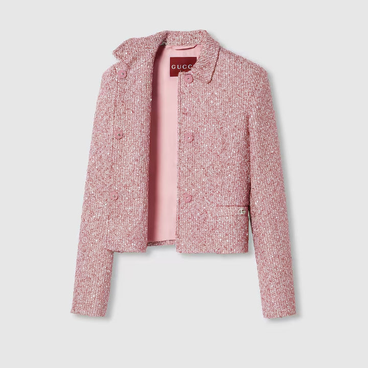 GUCCI  Sequined lamé tweed jacket