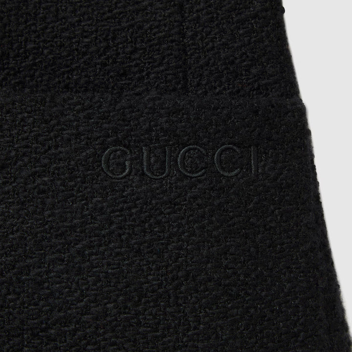 GUCCI Wool bouclé jacket with embroidery