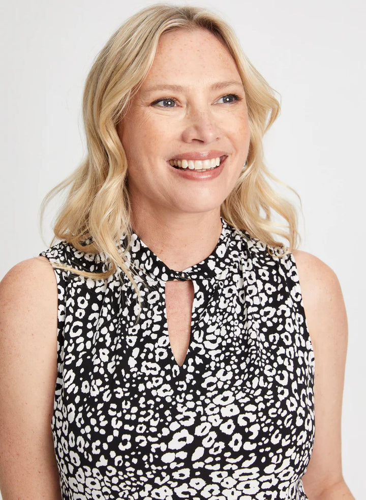 LAURA Sleeveless Animal Print Top