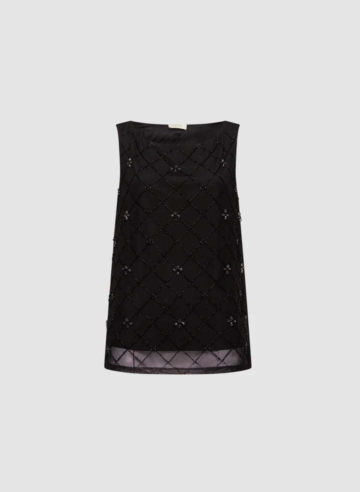 LAURA Beaded Detail Sleeveless Top