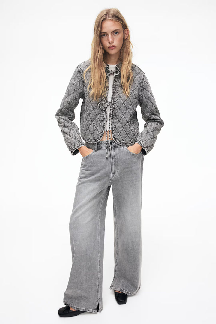 H&M Quilted Denim Jacket