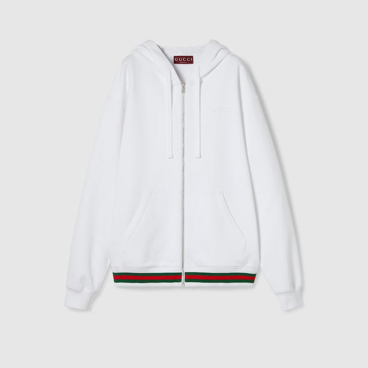 GUCCI Cotton jersey sweatshirt with Web