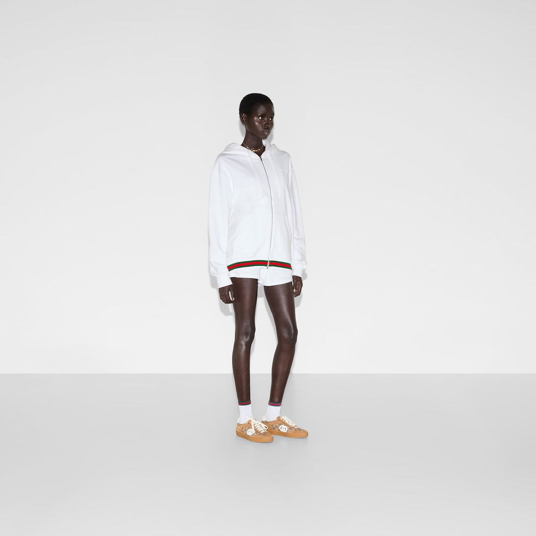 GUCCI Cotton jersey sweatshirt with Web