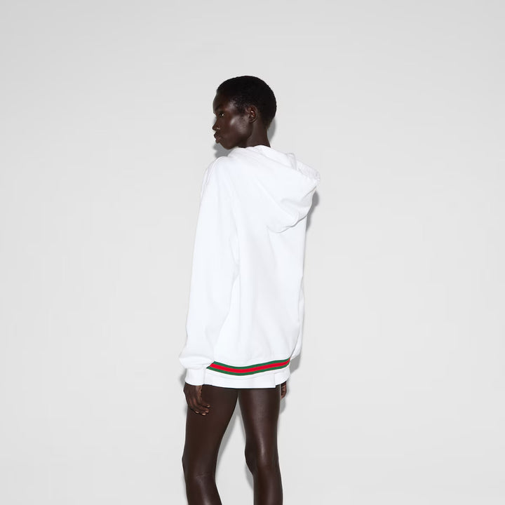 GUCCI Cotton jersey sweatshirt with Web