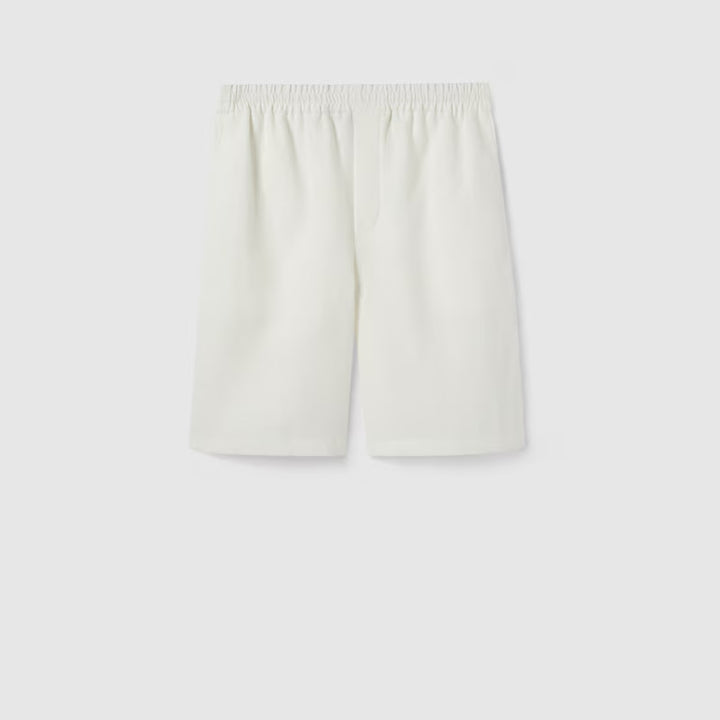 GUCCI PRINTED SILK TWILL SHORTS