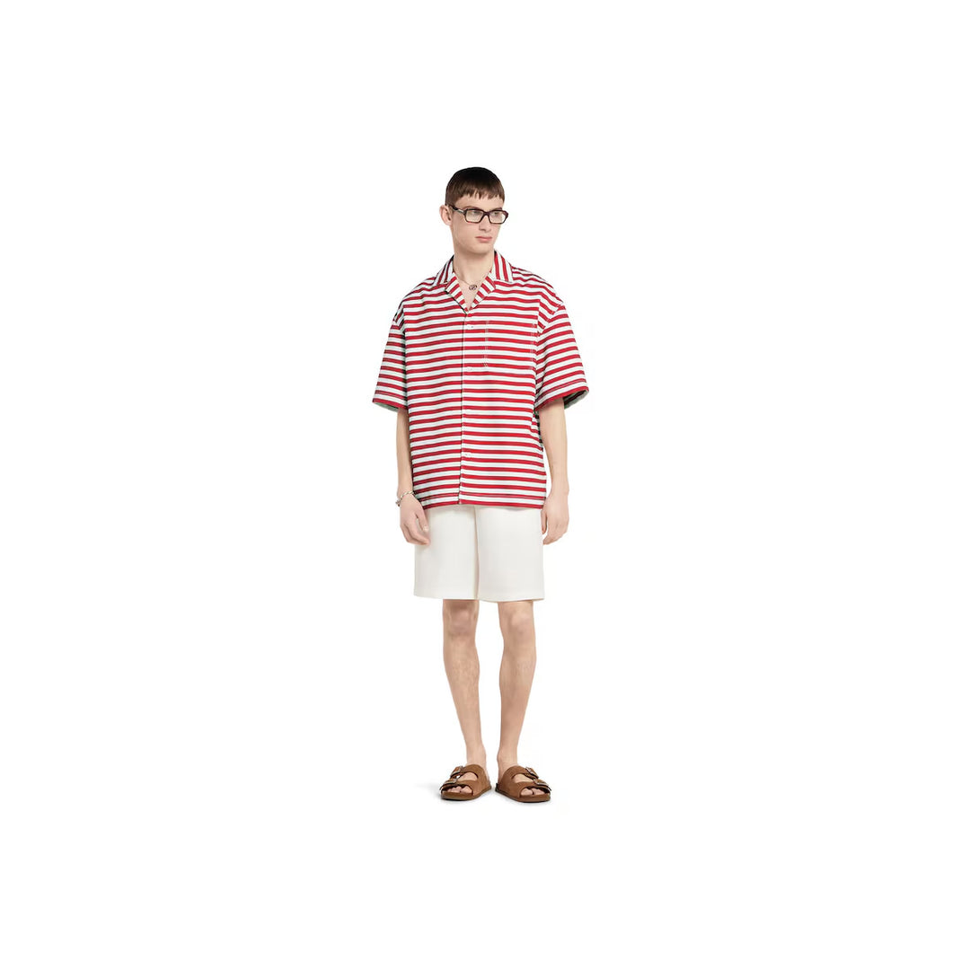 GUCCI PRINTED SILK TWILL SHORTS