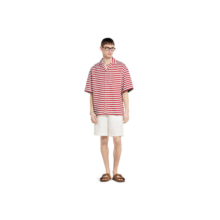 GUCCI PRINTED SILK TWILL SHORTS