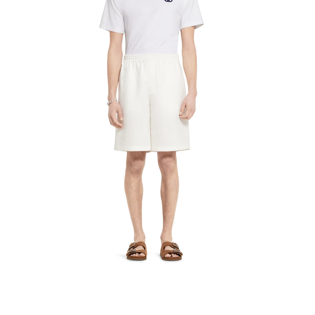 GUCCI PRINTED SILK TWILL SHORTS