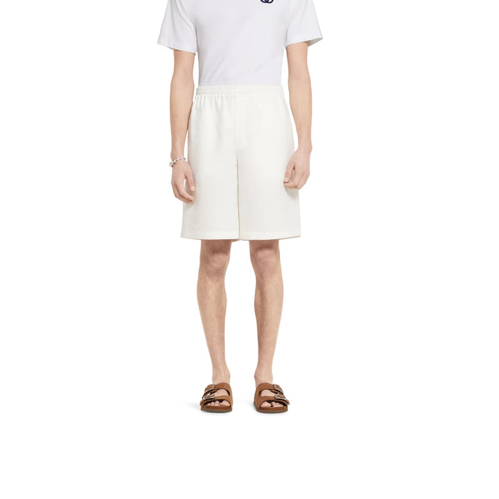 GUCCI PRINTED SILK TWILL SHORTS