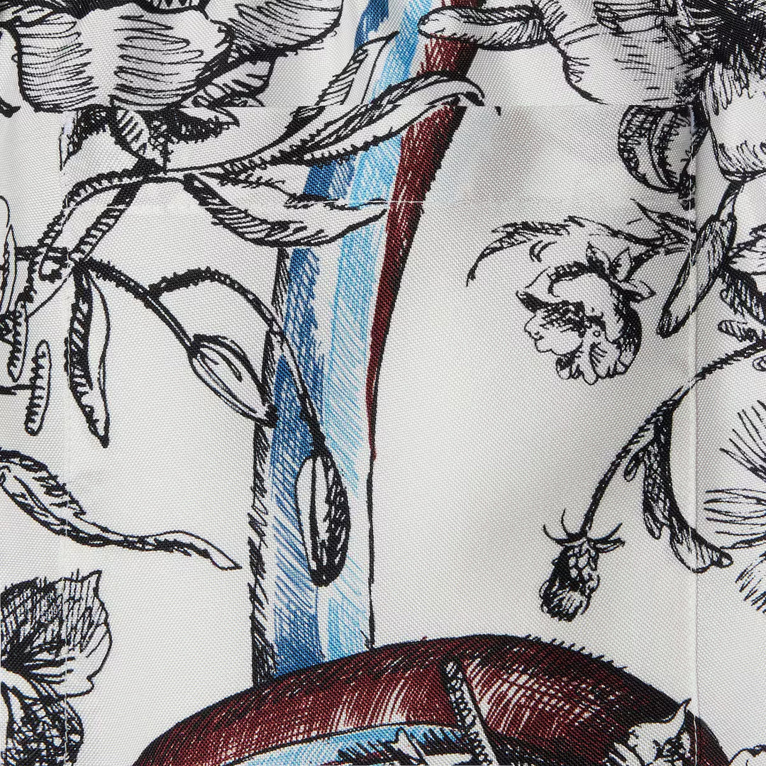 GUCCI PRINTED SILK TWILL SHORTS
