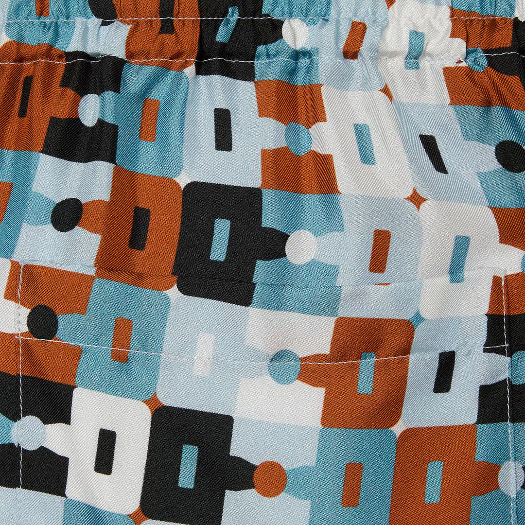 GUCCI PRINTED SILK TWILL SHORTS