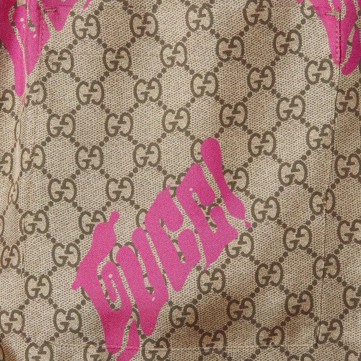 GUCCI PRINTED SILK TWILL SHORTS