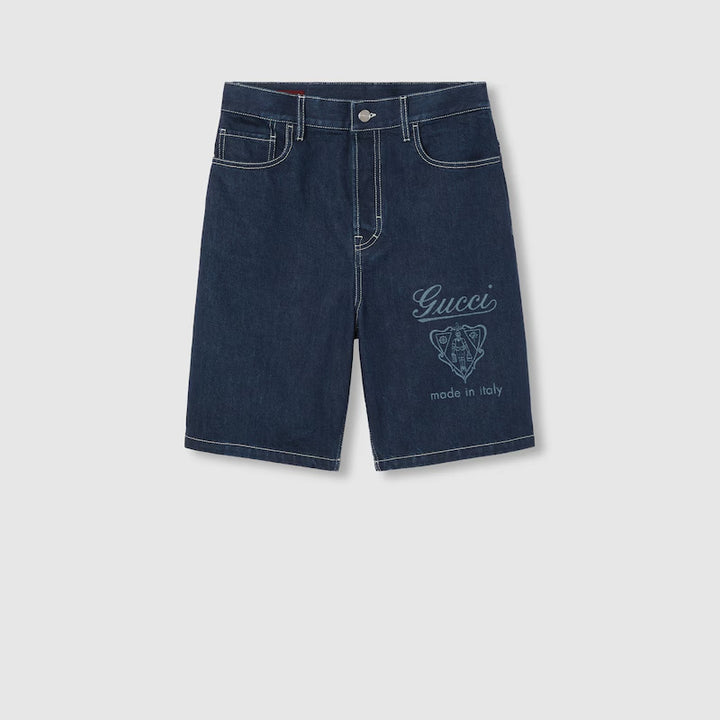 GUCCI LASERED DENIM SHORTS