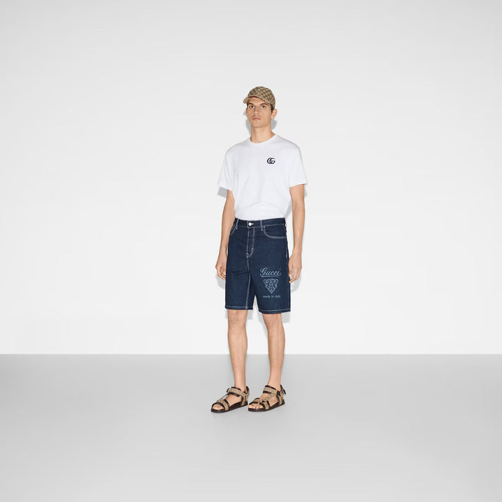 GUCCI LASERED DENIM SHORTS