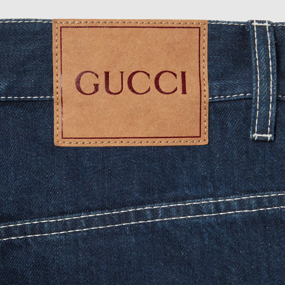 GUCCI LASERED DENIM SHORTS