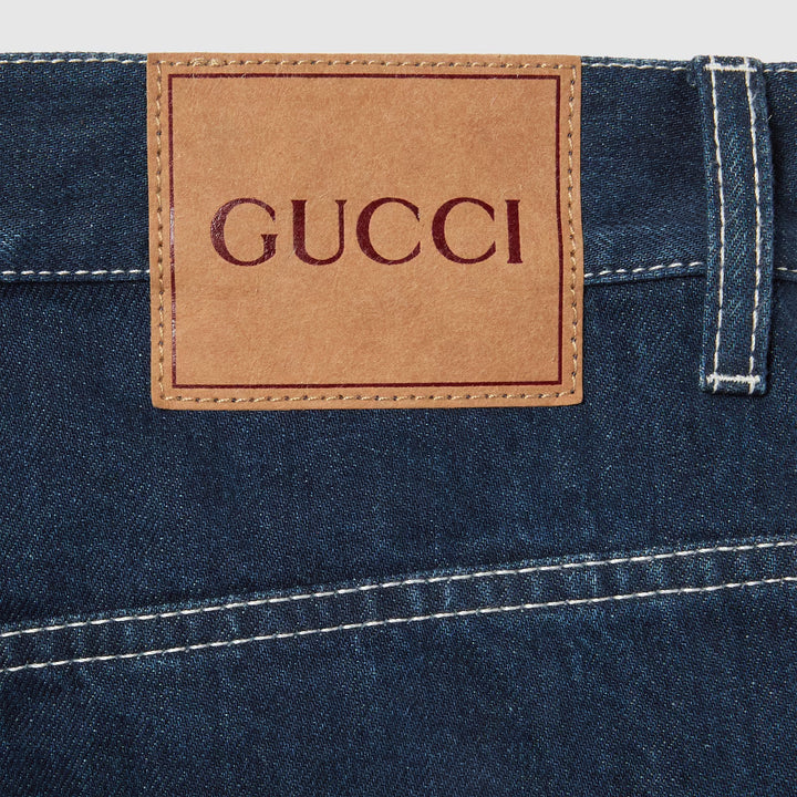 GUCCI LASERED DENIM SHORTS