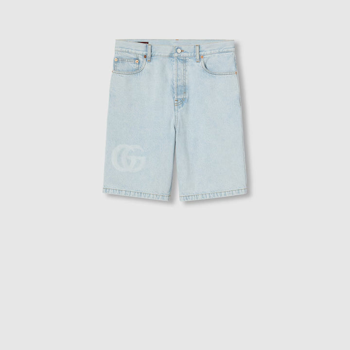 GUCCI LASERED DENIM SHORTS