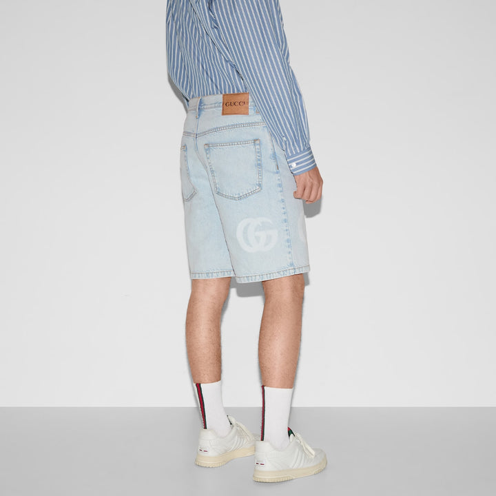 GUCCI LASERED DENIM SHORTS