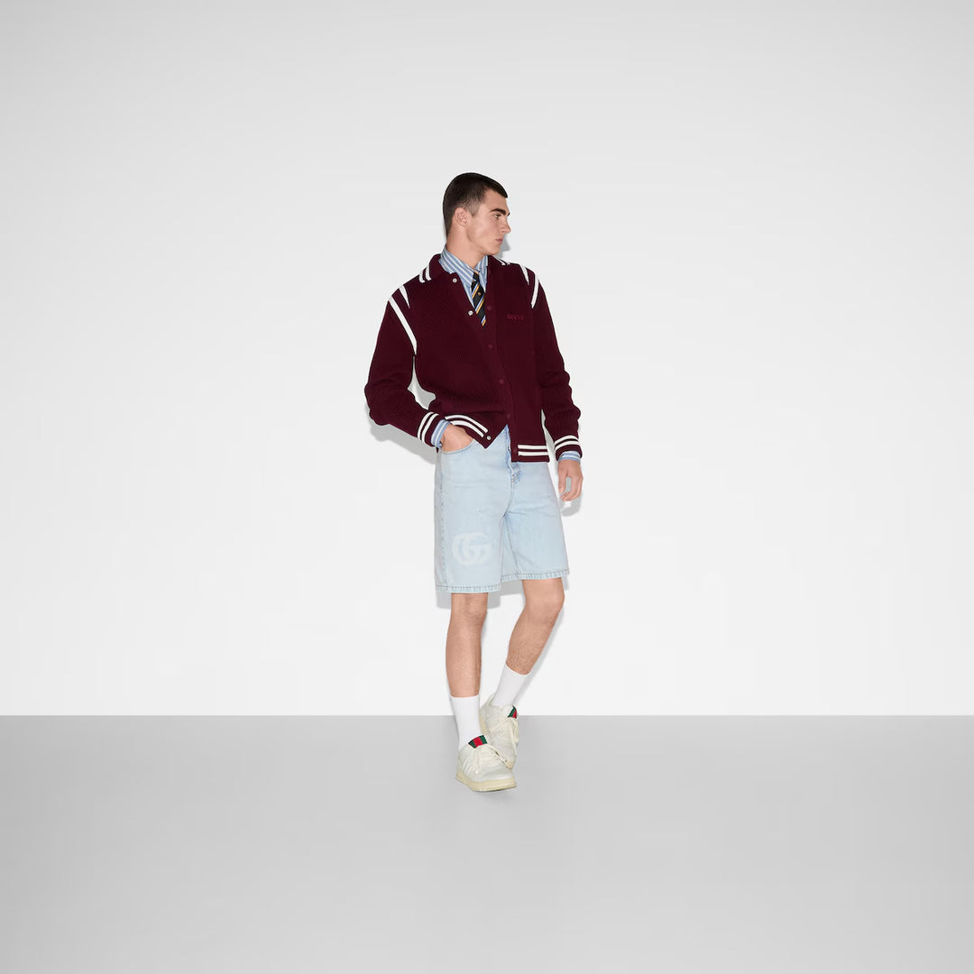 GUCCI LASERED DENIM SHORTS