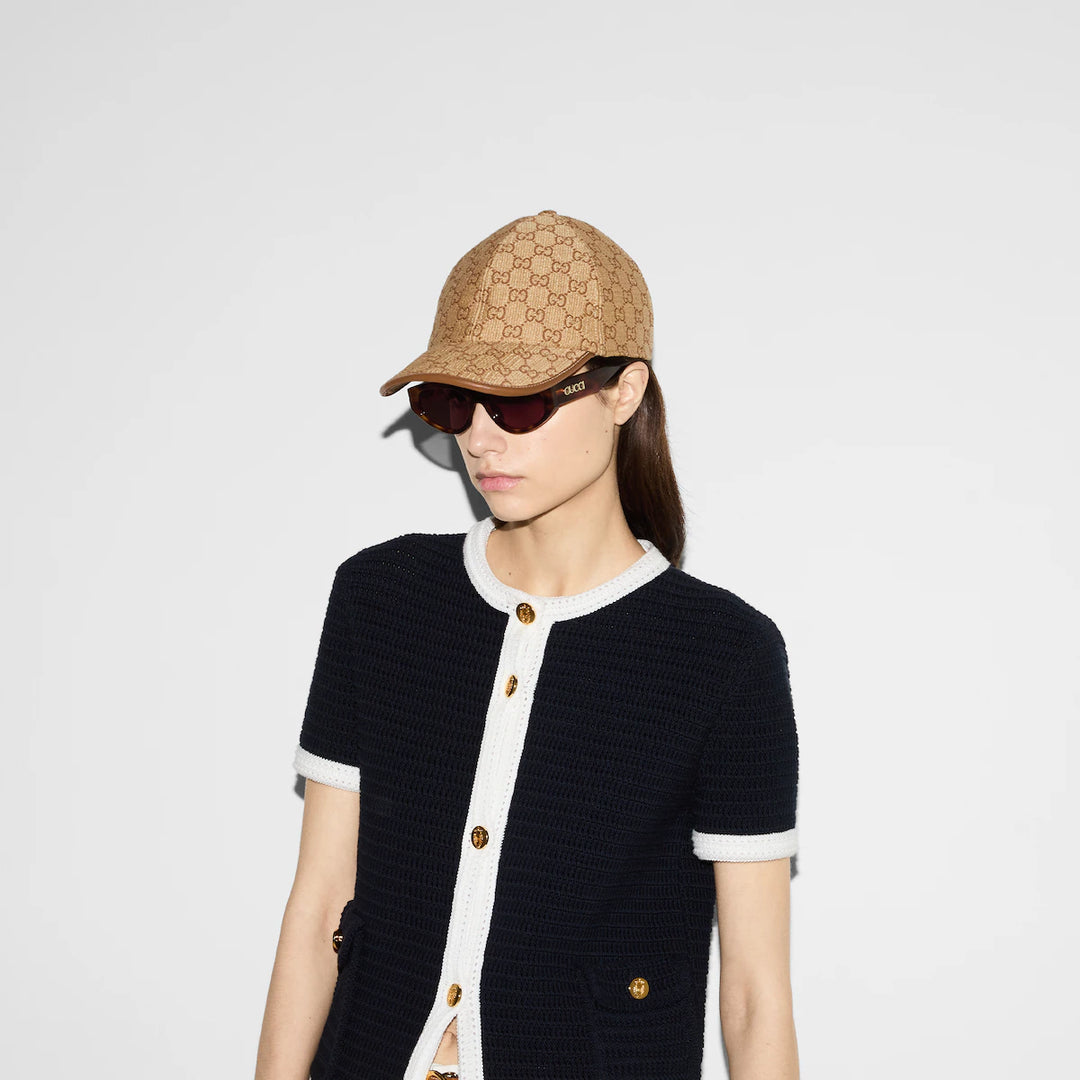 GUCCI GG STRAW BASEBALL HAT