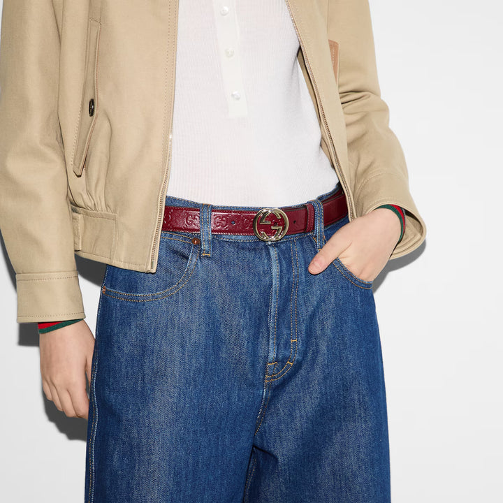 GUCCI Belt with Interlocking G buckle