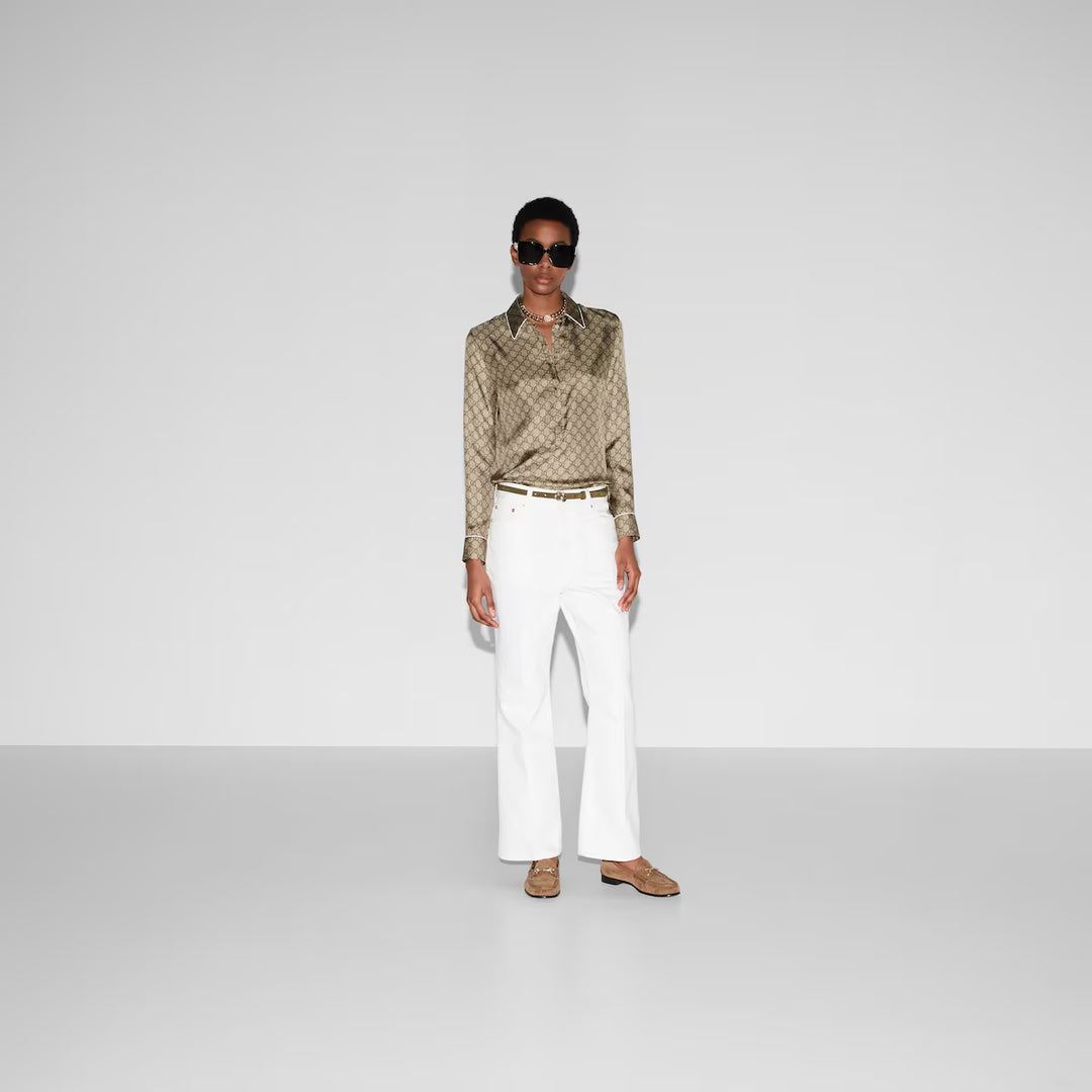 Gucci PRINTED SILK TWILL SHIRT