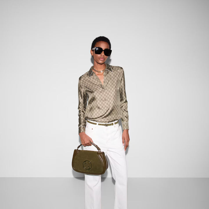 Gucci PRINTED SILK TWILL SHIRT
