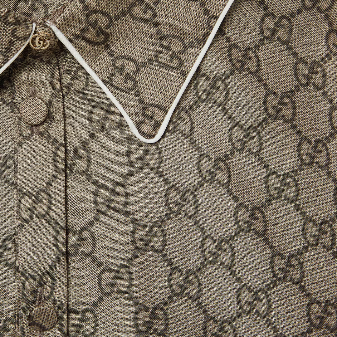 Gucci PRINTED SILK TWILL SHIRT