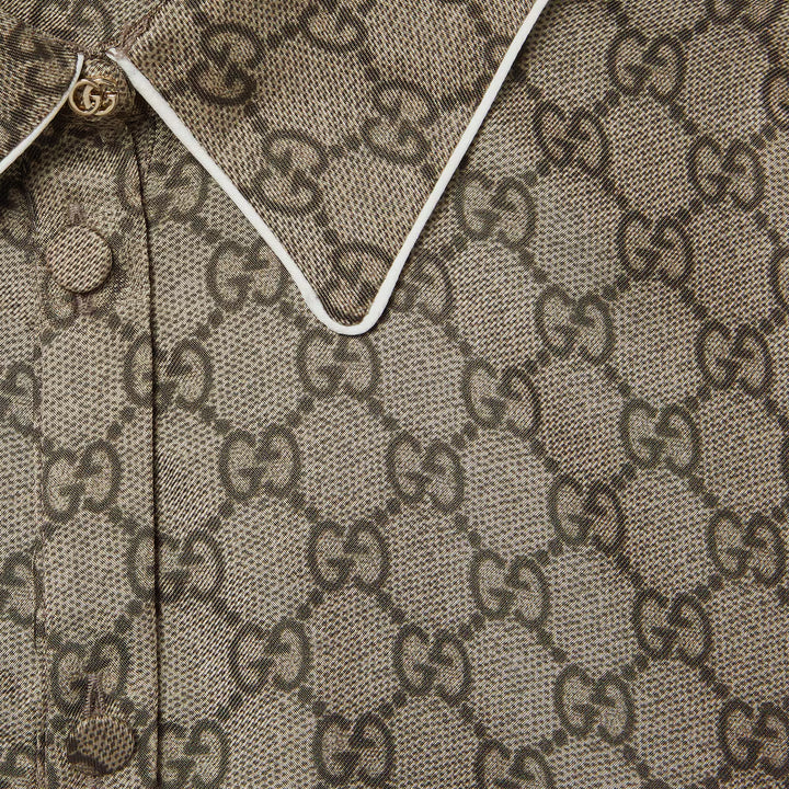 Gucci PRINTED SILK TWILL SHIRT