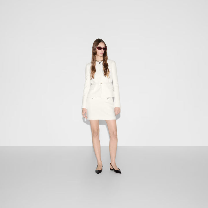 GUCCI Cotton bouclé belted jacket