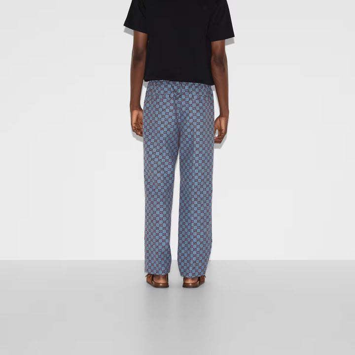 Gucci GG PIED-DE-POULE WOOL LEISURE PANTS