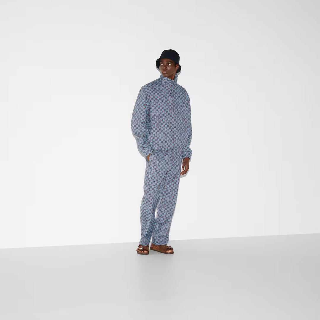 Gucci GG PIED-DE-POULE WOOL LEISURE PANTS