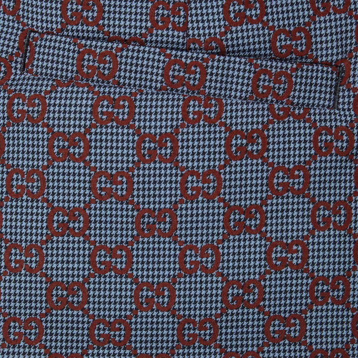 Gucci GG PIED-DE-POULE WOOL LEISURE PANTS