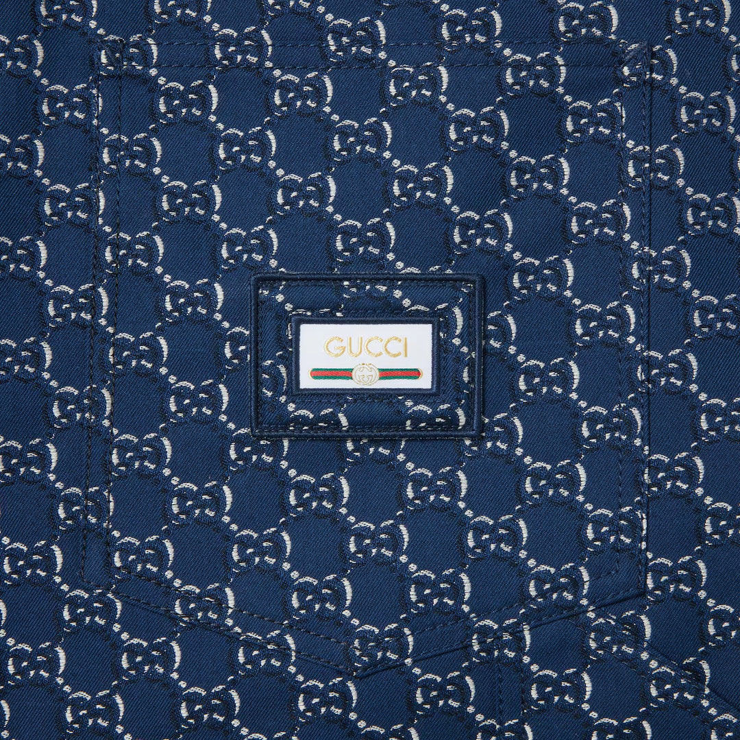 Gucci COTTON JACQUARD PANT WITH GG SHADOW