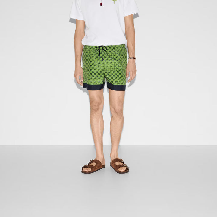 GUCCI PRINTED POPLIN TECH SWIM SHORTS