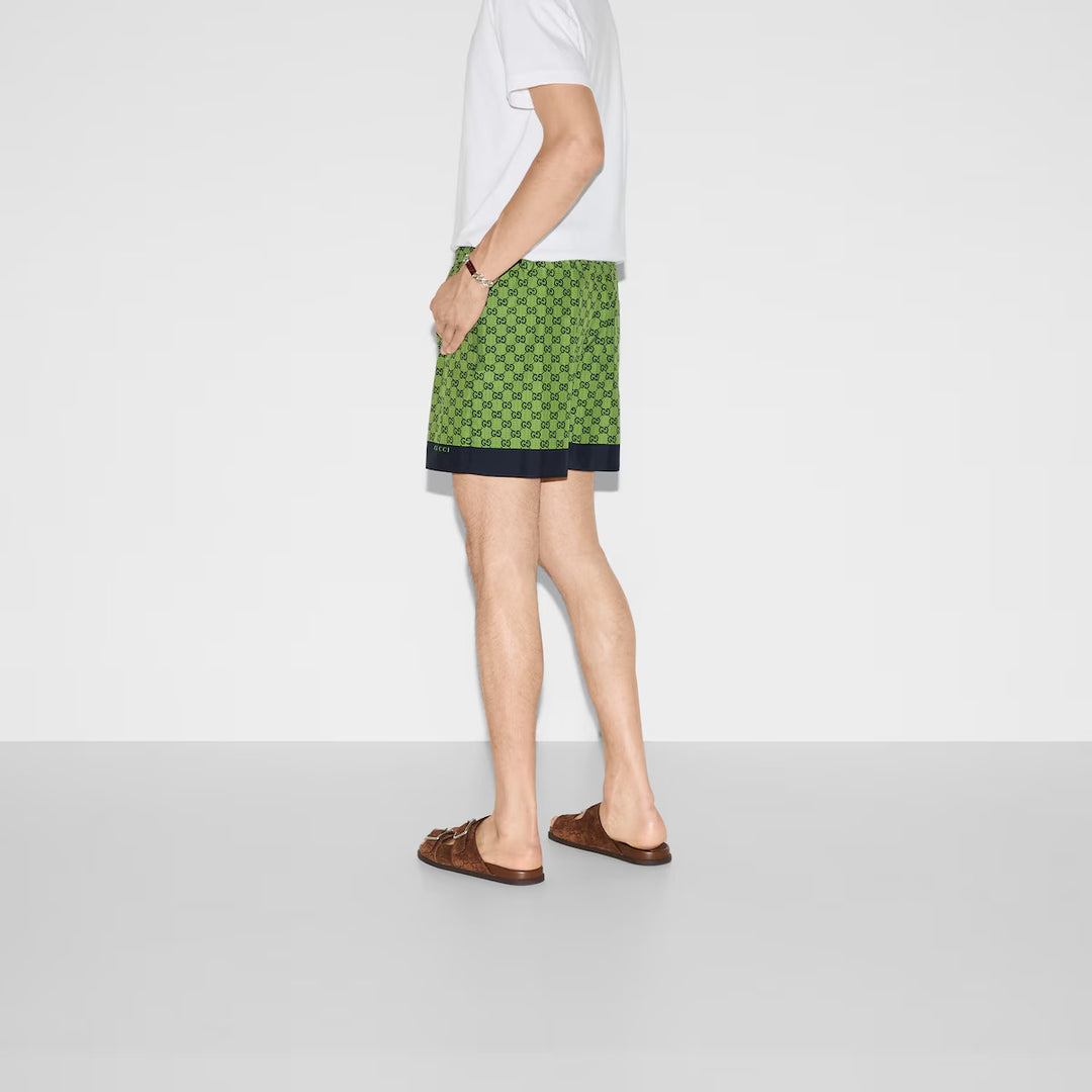 GUCCI PRINTED POPLIN TECH SWIM SHORTS