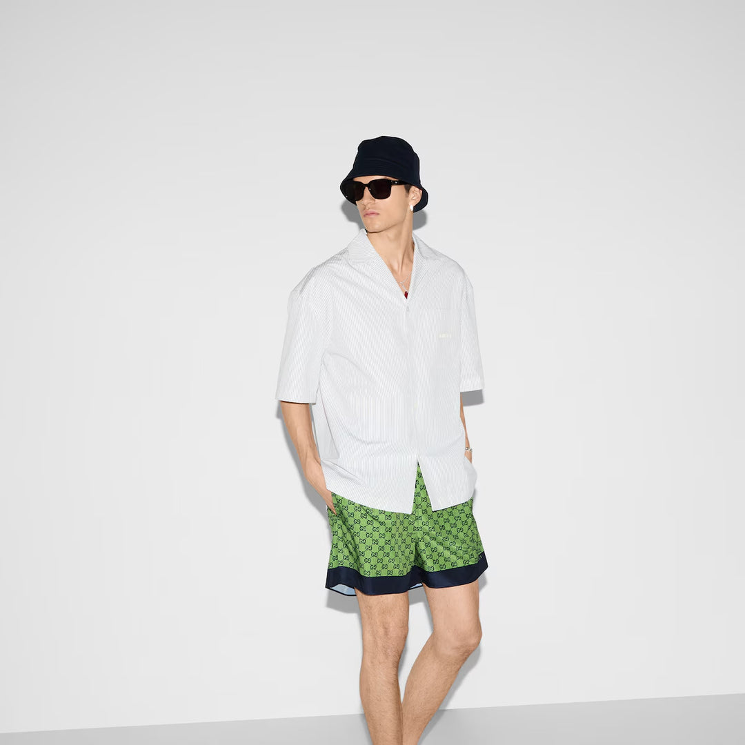 GUCCI PRINTED POPLIN TECH SWIM SHORTS
