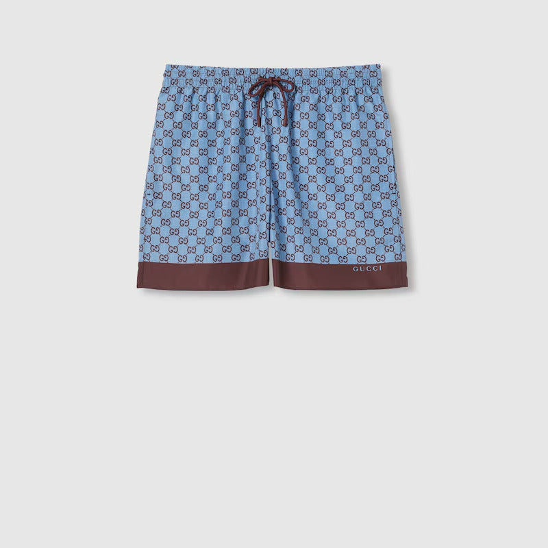 GUCCI PRINTED POPLIN TECH SWIM SHORTS