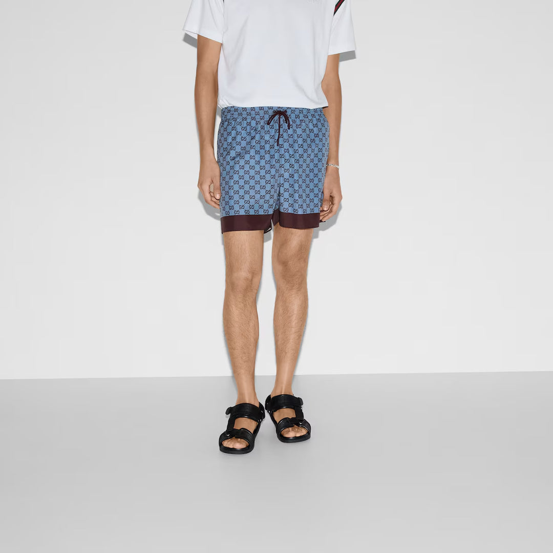 GUCCI PRINTED POPLIN TECH SWIM SHORTS