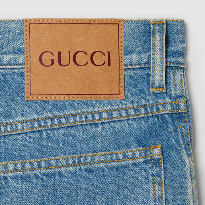 GUCCI LASERED DOUBLE G DENIM PANT